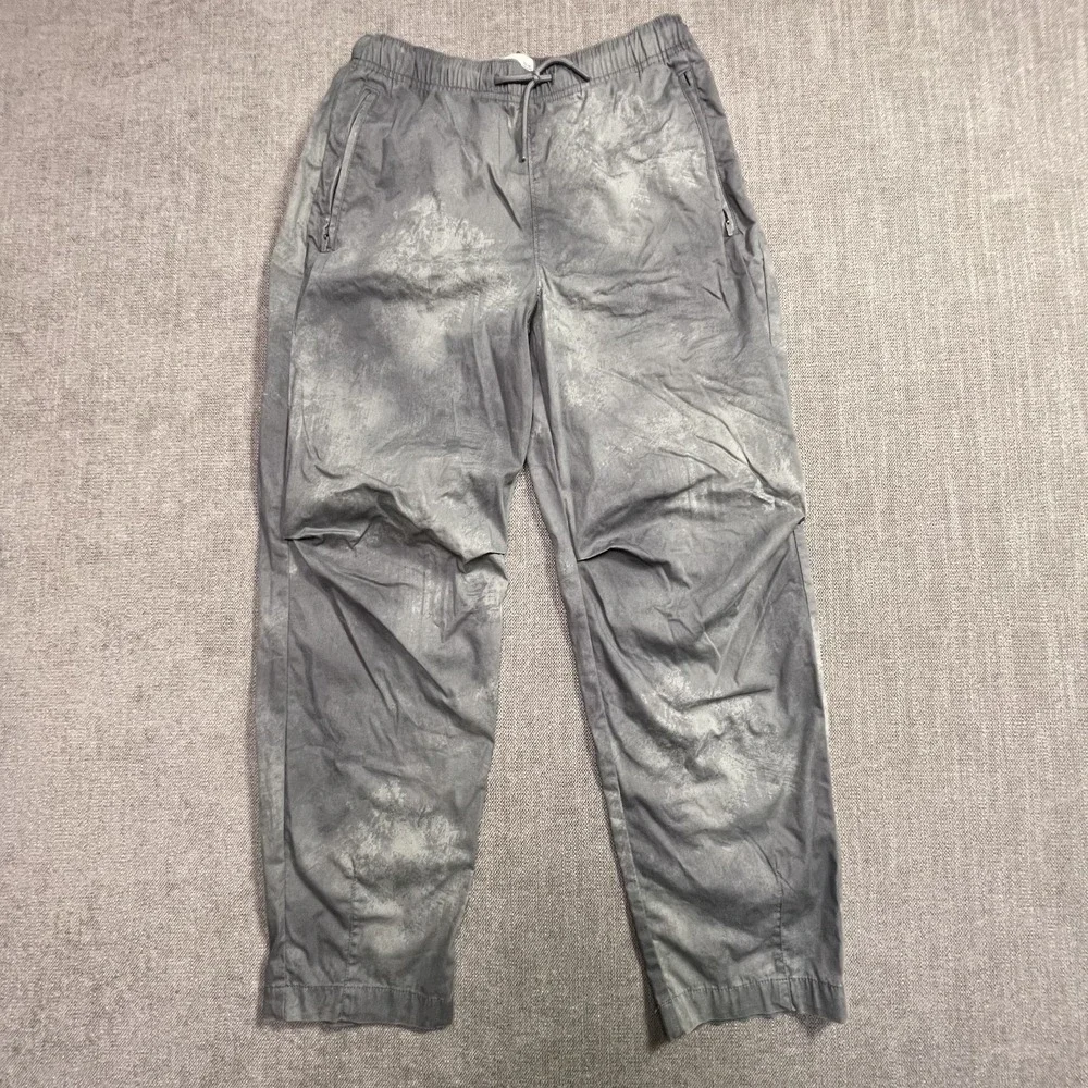 Abercrombie Kids Boys Gray Acid Wash Elastic Waist Drawstring Pants 13/14